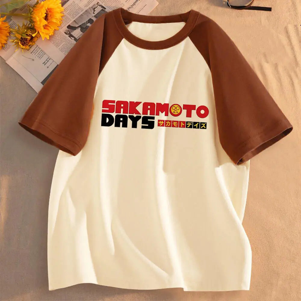 Sakamoto Days t-shirt girl University Pastel 80s Gothic Punk Trendy t-shirt Grunge Colorful anime Graphic Digital Trendy
