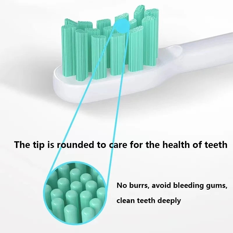 Replacement Brush Heads For xiaomi Mijia T300/T500/T700 Sonic Electric Toothbrush Soft Bristle Nozzles with Caps Sealed Package
