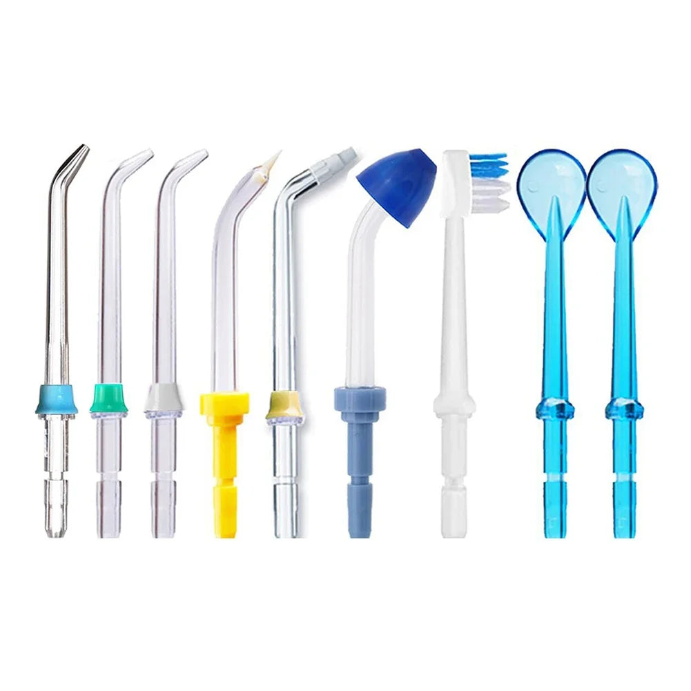 Dental Oral Irrigator Tube Hose Handle Push Slide Switch Waterpik WP-100 WP-660 WP-900 Water Flosser Tube Jet Nozzle Tips Set