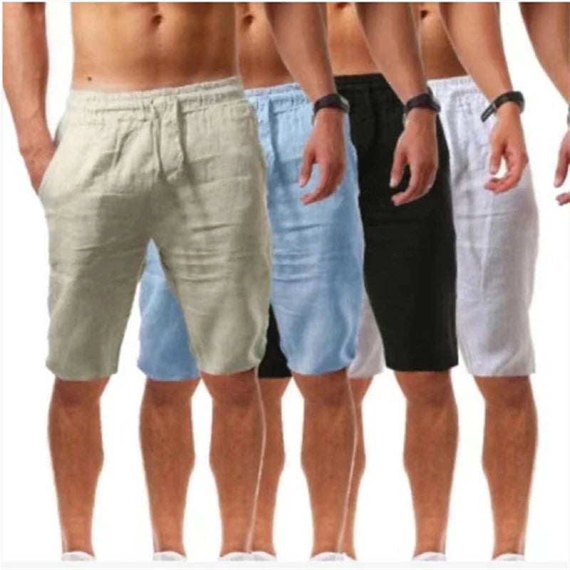 2024 New Men's Cotton Linen Pants Male Autumn New Breathable Solid Color Linen Trousers Fitness Streetwear S-3XL Jogging pants