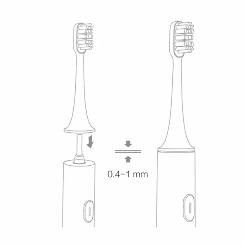 Replacement Brush Heads For xiaomi Mijia T300/T500/T700 Sonic Electric Toothbrush Soft Bristle Nozzles with Caps Sealed Package